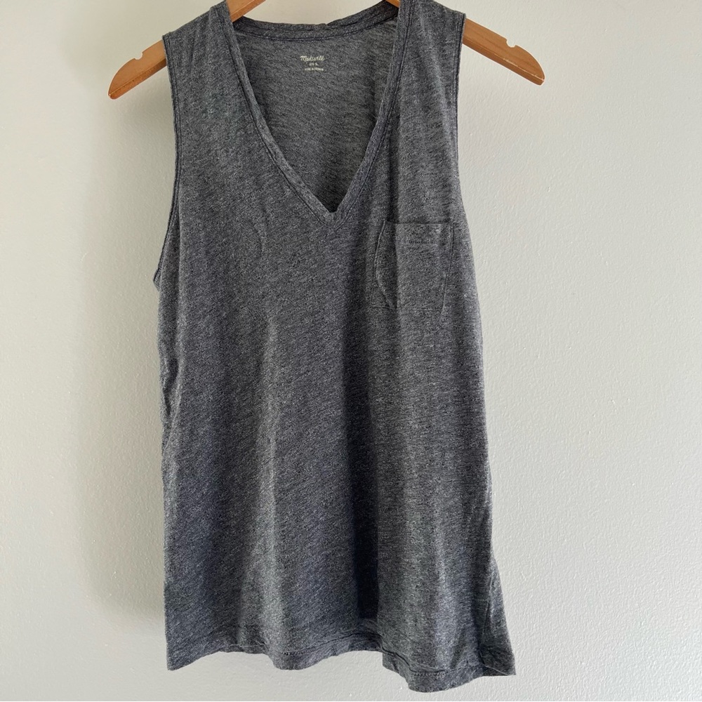 Madewell V-Neck Grey Tank